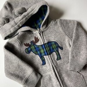 Carters one piece moose pajamas, size 9 months